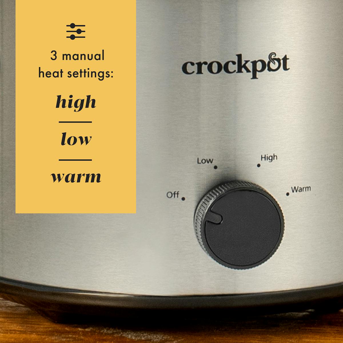 Crock-Pot® 2-Quart Classic Slow Cooker, Small Slow Cooker, Stainless Steel