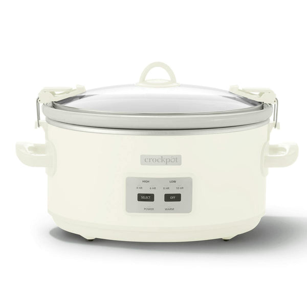 Crock-Pot® 7 Qt. Cook & Carry Programmable Slow Cooker with Carry Bag, Oat Milk Cream — Product Information | Item Overview