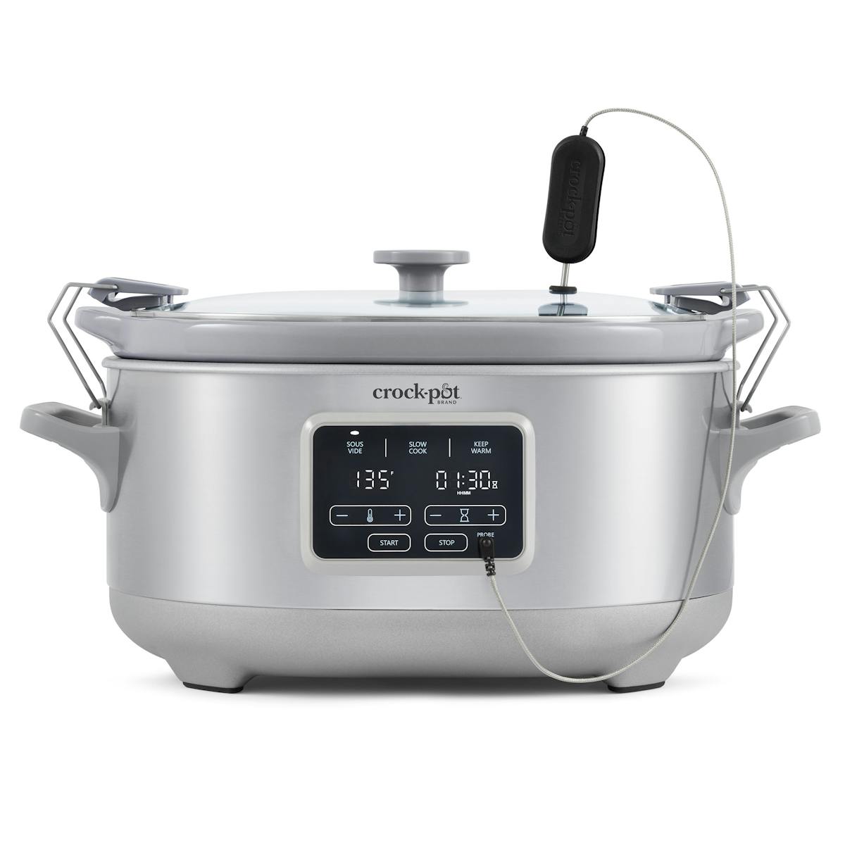 Crock-Pot® Programmable 7-Quart Cook & Carry Slow Cooker with Sous Vide, Stainless Steel